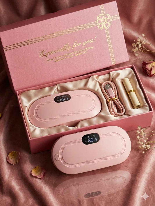 Portable Menstrual Heating Pad Belt for Women – Electric Period Pain Relief Massager with 3 Heat Levels & 4 Massage Modes - With Box