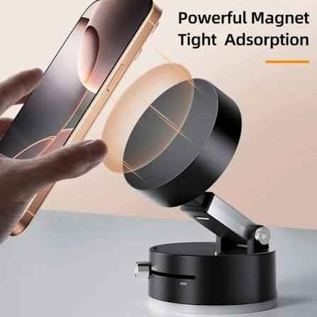 360° Rotating Magnetic Car Phone Holder – Strong Suction Dashboard Mount for All Smartphones